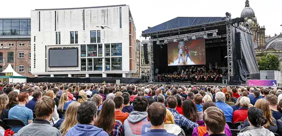 Back to the Future Orchestra of Opera North leeds millennium square