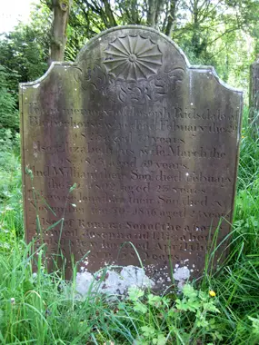 The tombstone in Fewston churchyard inscribed with not one but two curious February dating discrepancies