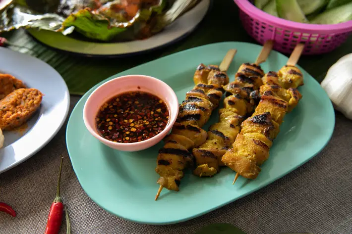 A Cook’s Tour Northern Thailand – Recipe Box Review skewers