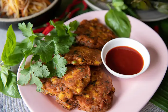 A Cook’s Tour Northern Thailand – Recipe Box Review sweetcorn fritter