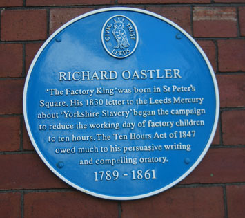 A Profile of Yorkshire Abolitionist Richard Oastler plaque