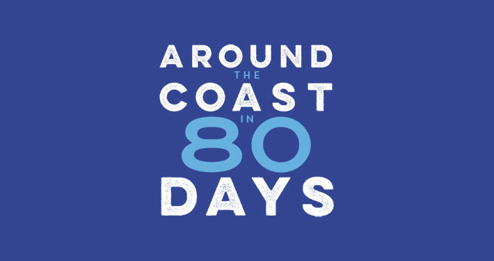 Around the Coast in 80 Days by Peter Naldrett book review logo main