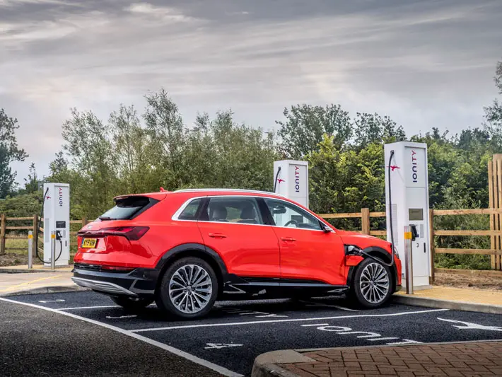 Audi e-tron 55 Quattro car Review charging