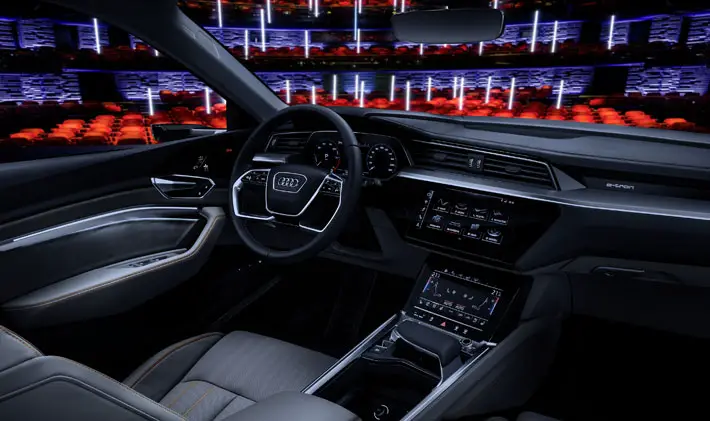 Audi e-tron 55 Quattro car Review interior