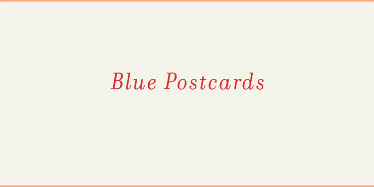Blue Postcards by Douglas Bruton book Review logo
