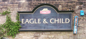 Chef Alex Shaw Interview Eagle & Child sign