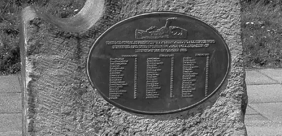 Collapse of Newland Mill Chimney in Bowling Bradford memorial stone