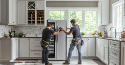 DIY Home Improvement Projects Installing a Freestanding Wine Fridge (2)