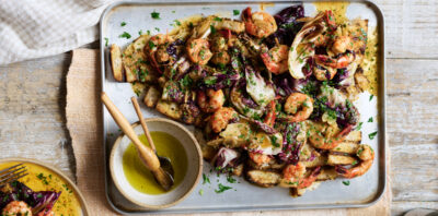 Garlic Prawns with Parsley, Lemon and Radicchio – Recipe main