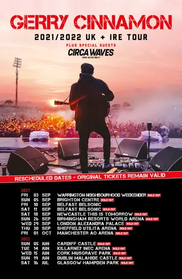 Gerry Cinnamon – Live Review – Utilita Arena, Sheffield poster