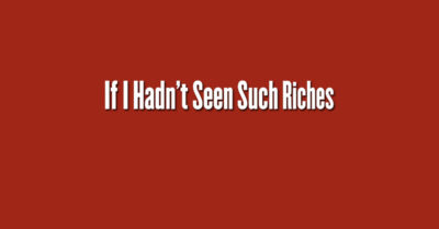 If I Hadn’t Seen Such Riches by Daniel Williamson – Review (2)