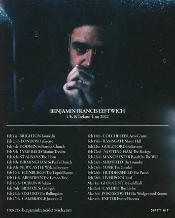 Interview with Benjamin Francis Leftwich tour