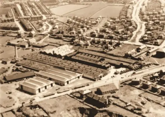 Jowett Motor Company Bradford history factory from the air