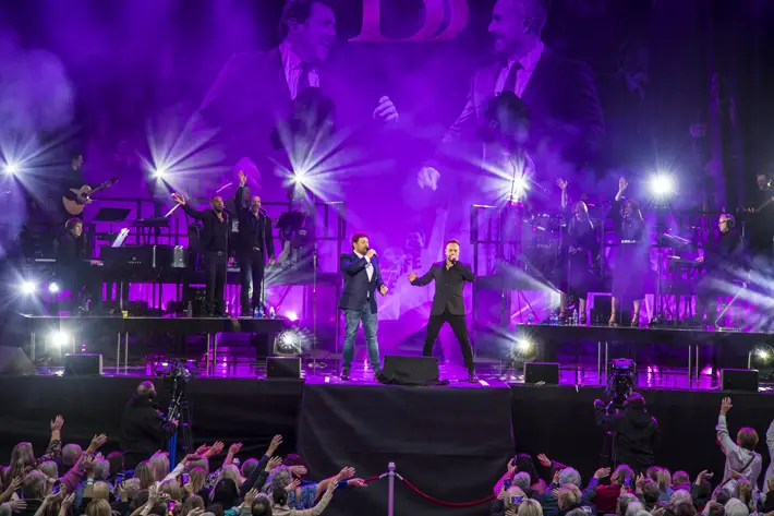 Michael Ball and Alfie Boe live review scarborough open air