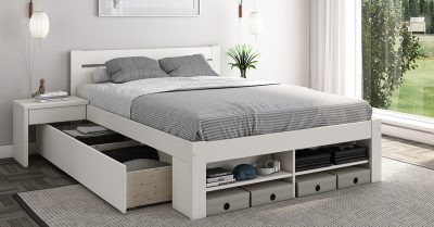 Noomi Pradas White Bed