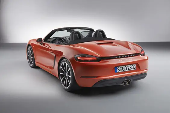 Porsche 718 Boxster car review rear view