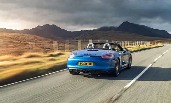 Porsche 718 Boxster car review rear