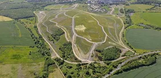 Rabbit Ings country park walk aerial