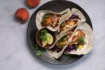 Jerk Salmon Tacos, South African Peach and Toasted Coconut Salsa recipe