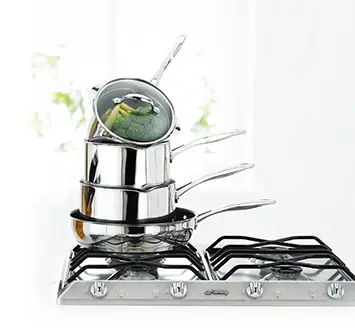 Stellar Profile 5 Piece Draining Saucepan Set