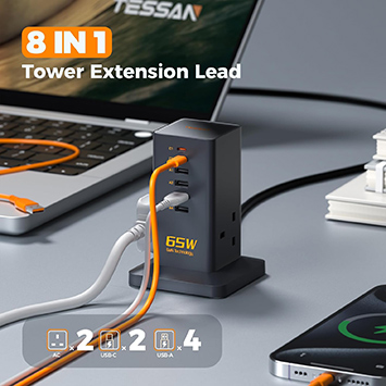 TESSAN USB C Fast Charger Plug, GaN PD 65W