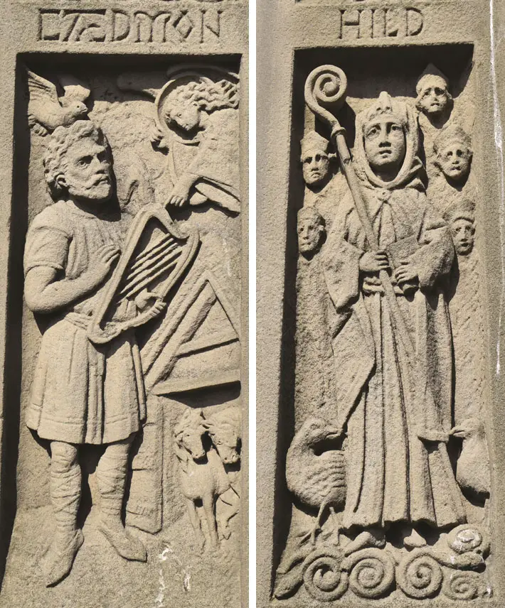 The First Poet The Story Behind the Caedmon Memorial in Whitby carving