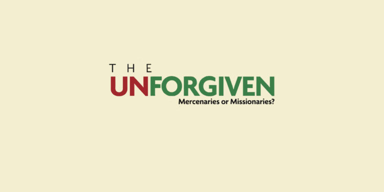 The Unforgiven Mercenaries or Missionaries by Ashley Gray book Review cover logo