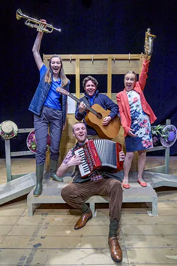 Twitchers Mikron L to R Hannah Baker Eddie Ahrens Harvey Badger Rachel Hammond by Robling Photography