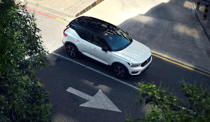 Volvo XC40 Recharge PHEV Hybrid Car Review aerial