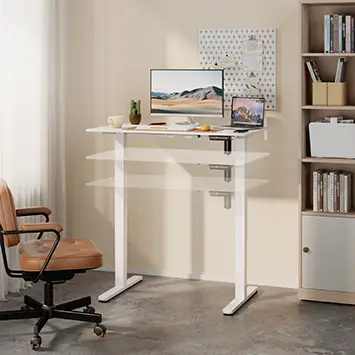 VonHaus White Standing Desk