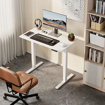 VonHaus White Standing Desk
