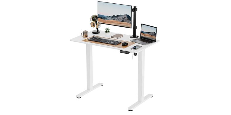 VonHaus White Standing Desk