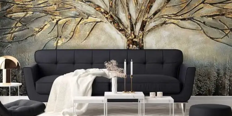 Wall mural wallpaper ideas for living room UK main