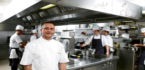 alain roux in kitchen chef