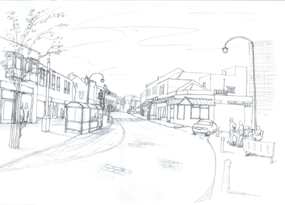 artists impression armley town street