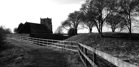 aughton castle yorkshire with church