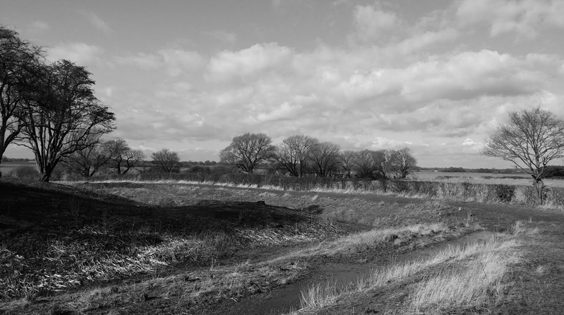 aughton castle yorkshire with field flooding