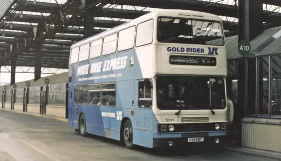 bradford buses history Yorkshire Rider’s Optare-bodied Leyland Olympian No. 551