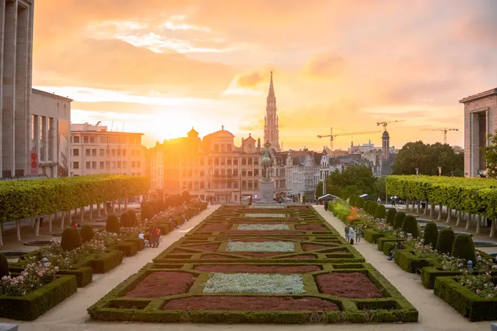 brussells on the eurostar mont des arts