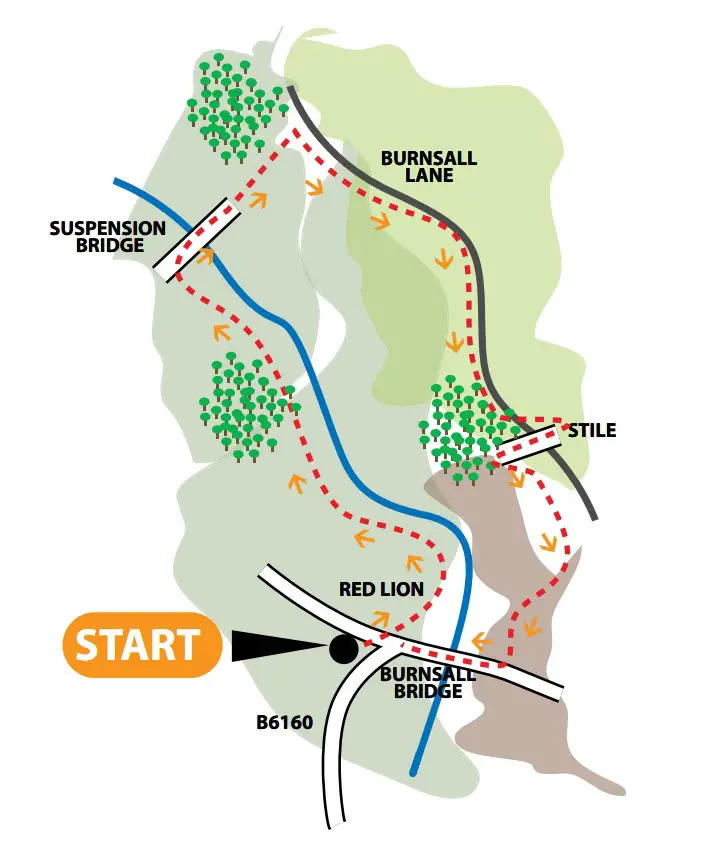 burnsall walk map