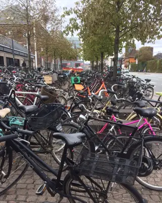 copenhagen denmark travel review bikes outside the station