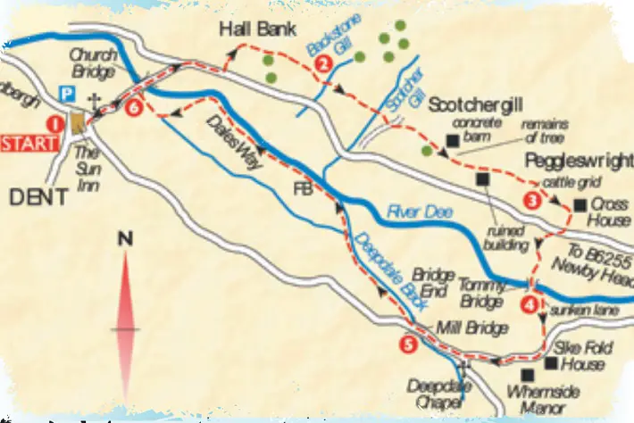 dent deepdale dee walk map