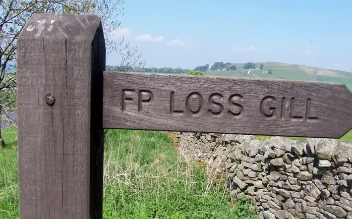 hebden walk signpost