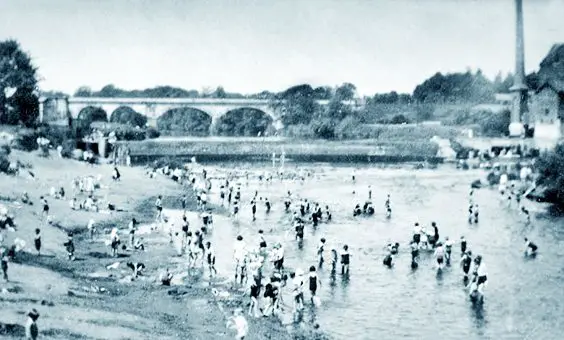 historic tadcaster 1. Tadcaster Beach, 1933