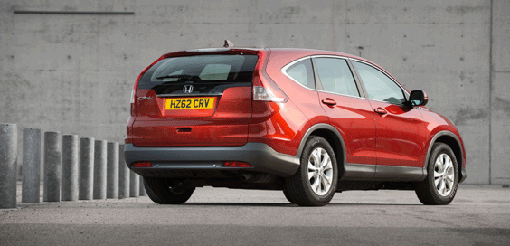 red suv parked honda cr-v