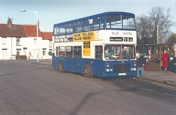 hull corporation buses Dominator No. 129, 1992. (Malcolm Wells)