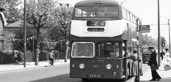 hull corporation buses history Leyland Atlantean No. 342, 1st June 1960.