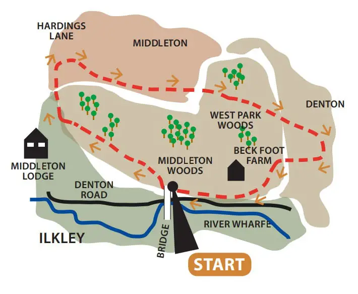 ilkley wood map walk