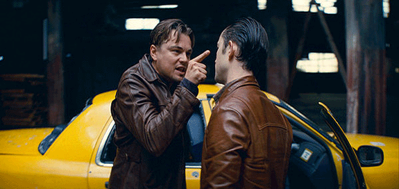 inception review dicaprio pointing
