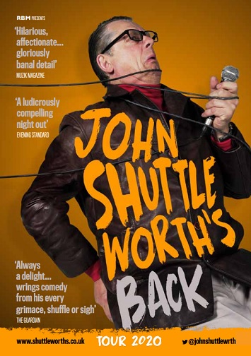 john shuttlewoths back live review scarborough spa theatre march 2020 poster